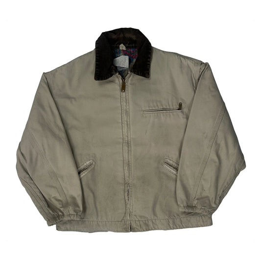 90S Aztec Lined Carhartt Detroit Jacket - Medium Beige Cotton