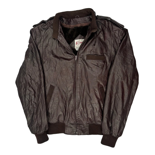 Chessking Leather Jacket - Medium Brown Leather