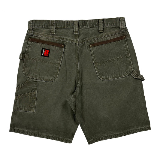 Wrangler Carpenter Shorts - 34W 10L Grey Cotton