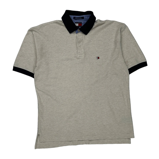 Tommy Hilfiger Polo Shirt - Large Navy Cotton
