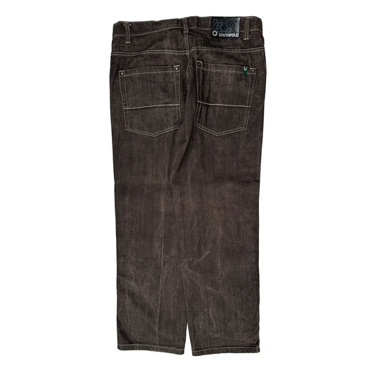 South Pole Baggy Jeans - 38W 32L Brown Denim