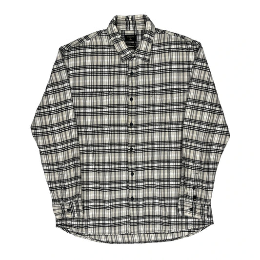 Quiksilver Checked Flannel Shirt - 2XL Black & White Cotton