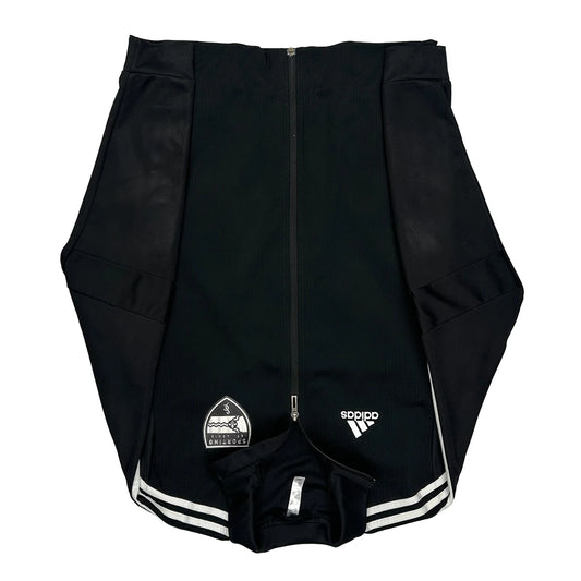 Soccer Adidas Striped Track Jacket - Medium Black Polyester