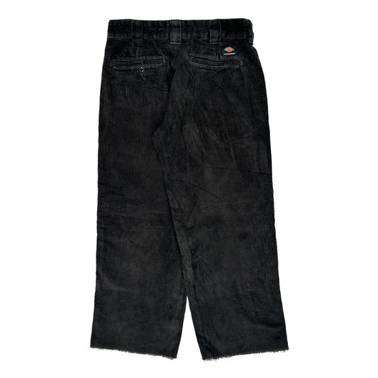 Dickies Baggy Cord Trousers - 30W 26L Black Corduroy