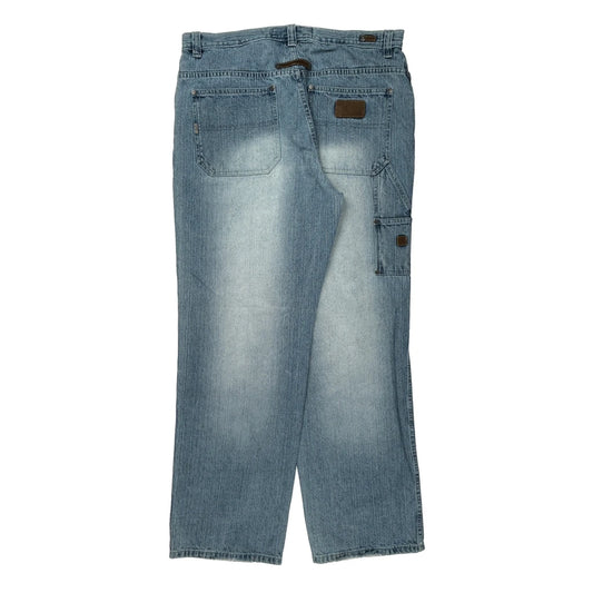 Unbranded Wide Leg Carpenter Jeans - 36W 31L Light Wash Cotton