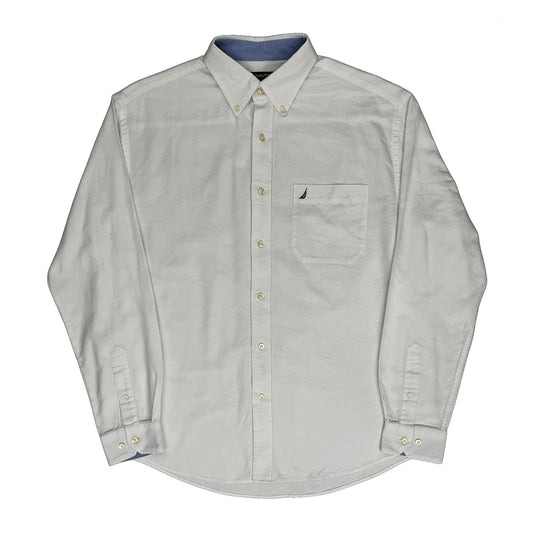 Nautica Shirt - Large White Cotton