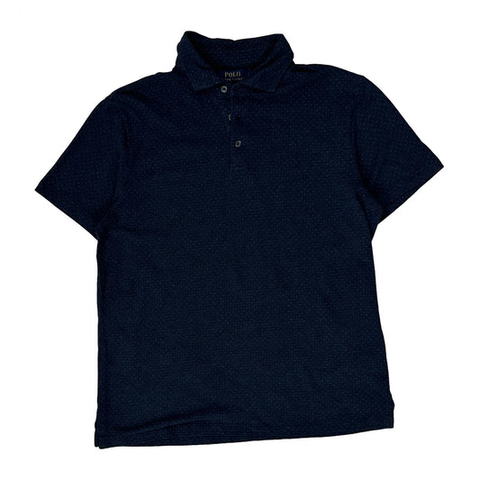 Polo By Ralph Lauren Slim Fit Polo Shirt - Large Navy Cotton