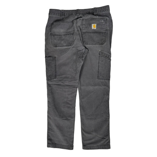 Carhartt Double Knee Cargo Trousers - 32W 29L Grey Cotton