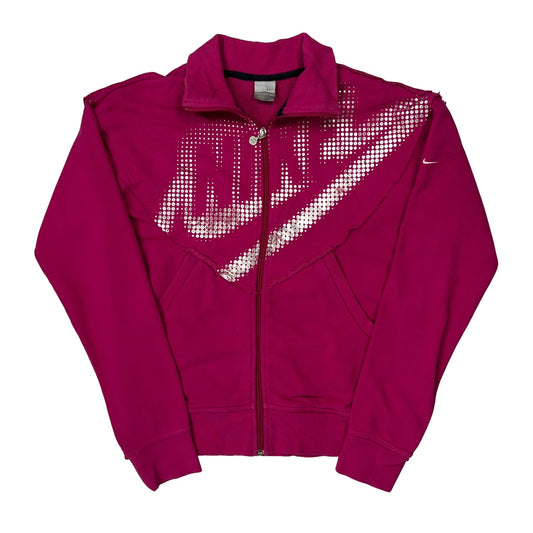 Nike Spellout Track Jacket - XL Pink Cotton