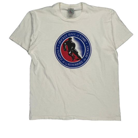 Hockey Hall Of Fame Fruit Of The Loom Single Stitch T-Shirt - XL White Cotton