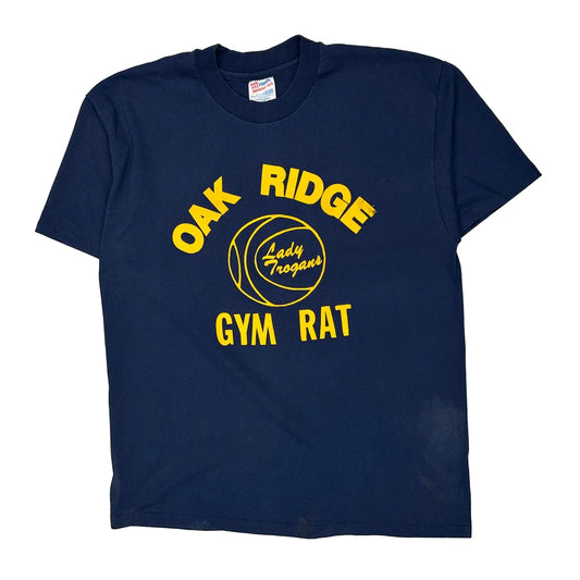 Oak Ridge Lady Trojans Hanes Graphic T-Shirt - XL Navy Cotton Blend