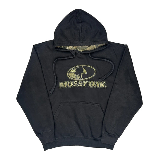 Mossy Oak Camo Hoodie - Medium Black Cotton