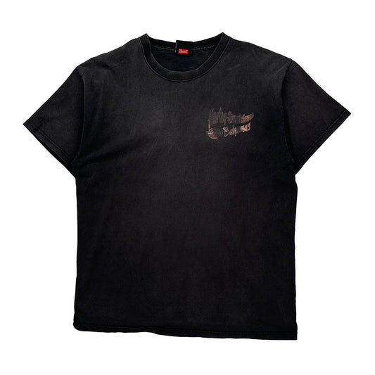 Harley Davidson Graphic T-Shirt - Medium Black Cotton