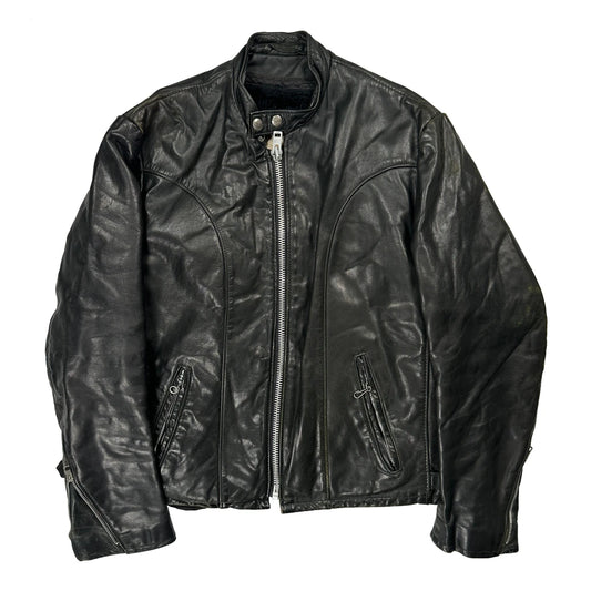 Schott Leather Jacket - Medium Black Leather
