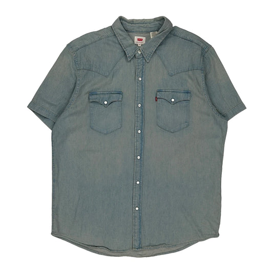 Vintage Levis Denim Shirt - XL Light Wash Cotton