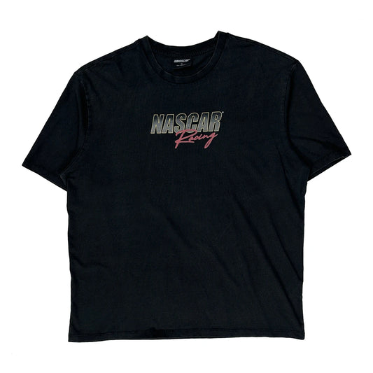 Vintage Stock Car Racing Graphic Nascar Graphic T-Shirt - XL Black Cotton