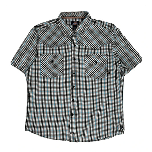 Dickies Checked Short Sleeve Shirt - 2XL Multicoloured Cotton