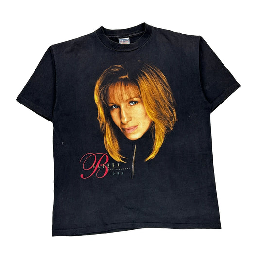 1994 Barbra Streisand All Sport Single Stitch T-Shirt - XL Black Cotton
