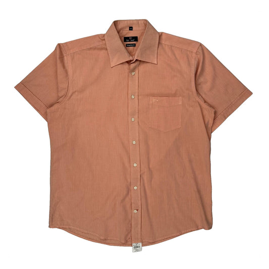 Vintage Paul Smith Short Sleeve Shirt - Medium Orange Cotton