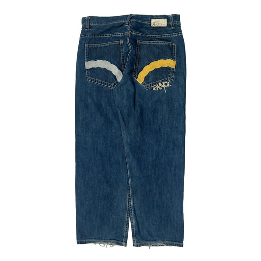 Enyce Graphic Jeans - 34W 30L Dark Wash Denim