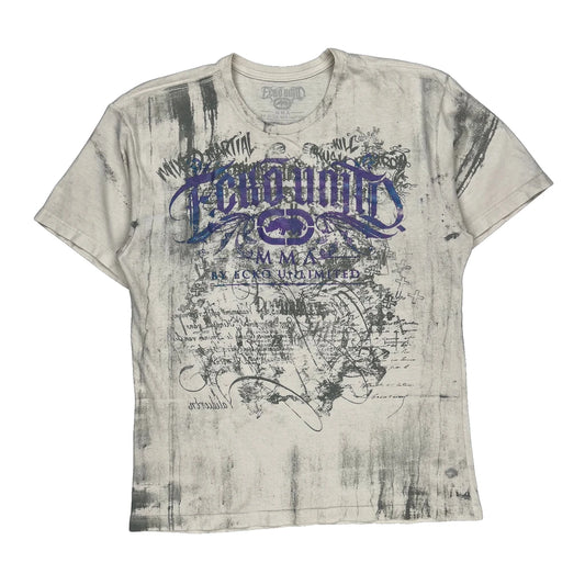 Mma Ecko Unltd Graphic T-Shirt - Large Blue Cotton