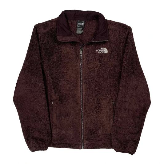 The North Face Fleece Jacket - Medium Burgundy Polyester