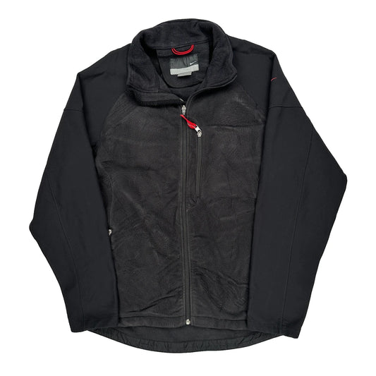 Nike Fleece Jacket - Large Black Polyester