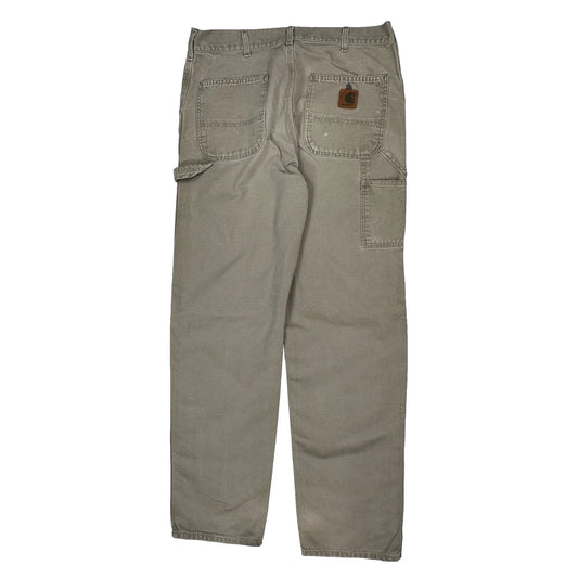 Carhartt Carpenter Trousers - 35W 36L Beige Cotton