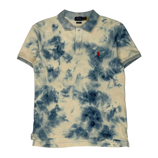 Polo By Ralph Lauren Tie-Dye Polo Shirt - Small Blue Cotton