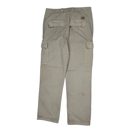 Dickies Cargo Trousers - 32W 31L Beige Cotton