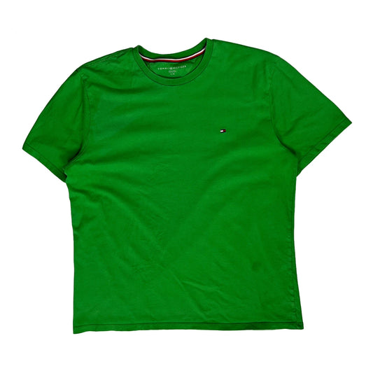 Tommy Hilfiger T-Shirt - Large Green Cotton