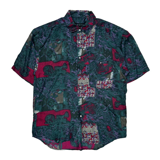Santana Patterned Shirt - Medium Multicoloured Silk