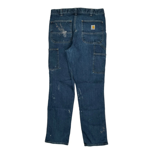 Carhartt Double Knee Carpenter Jeans - 34W 32L Blue Denim