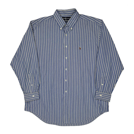 Yarmouth Ralph Lauren Striped Shirt - XL Blue Cotton