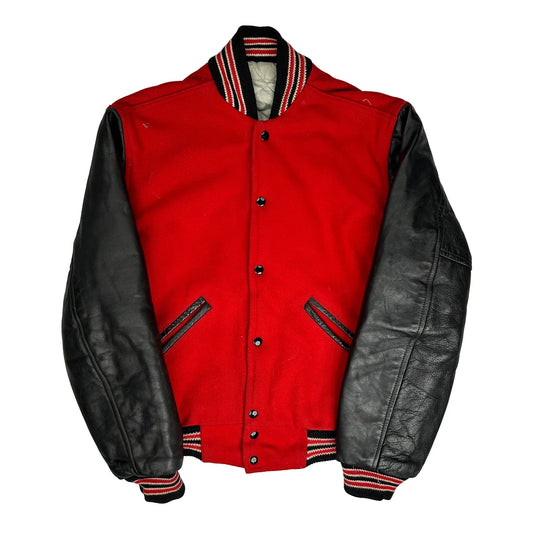 Unbranded College Varsity Jacket - Small Red Leather