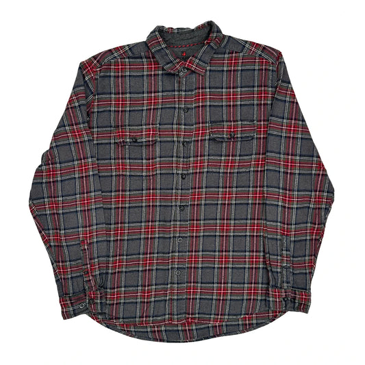 Woolrich Checked Flannel Shirt - XL Grey Cotton