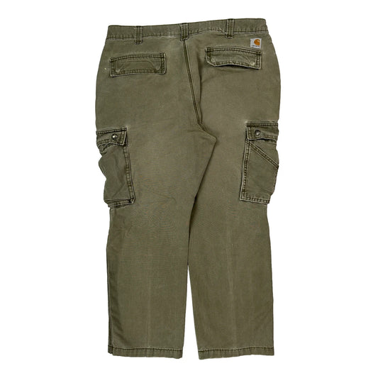 Carhartt Cargo Trousers - 38W 30L Green Cotton