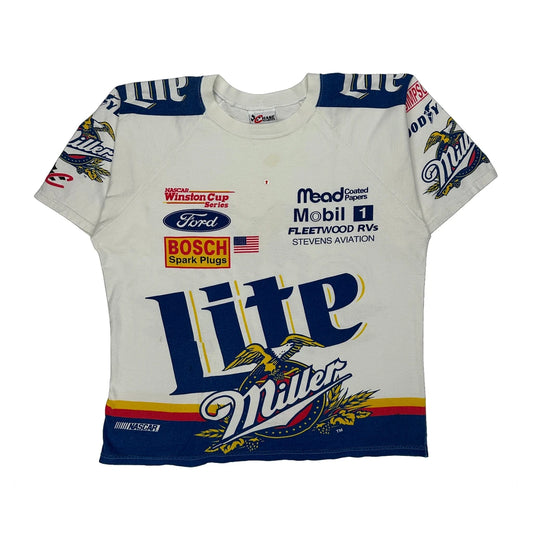 Miller Lite Chase Authentics Nascar T-Shirt - XL White Cotton