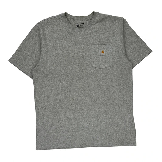 Carhartt T-Shirt - Large Grey Cotton