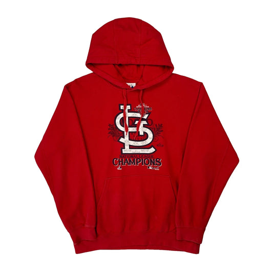 Vintage St. Louis Cardinals Majestic Mlb Hoodie - Large Red Cotton