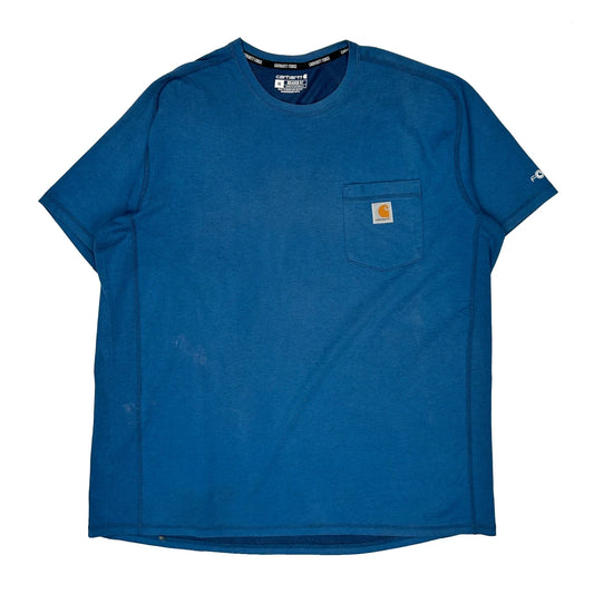 Carhartt T-Shirt - XL Blue Cotton
