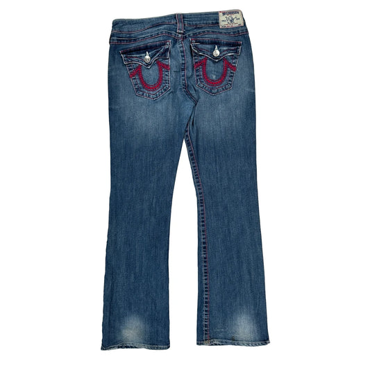 True Religion Boot Cut Jeans - 31W UK 10 Blue Denim