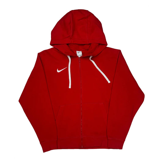 Nike Hoodie - Large Red Cotton