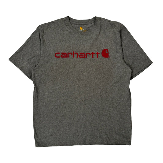 Carhartt T-Shirt - Large Grey Cotton