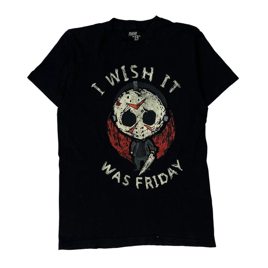 Friday 13Th Hanes Graphic T-Shirt - Medium Black Cotton