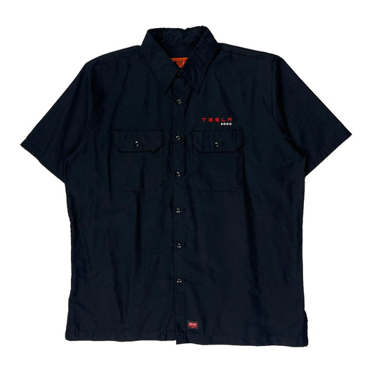 Red Kap Short Sleeve Shirt - Large Navy Polyester Blend