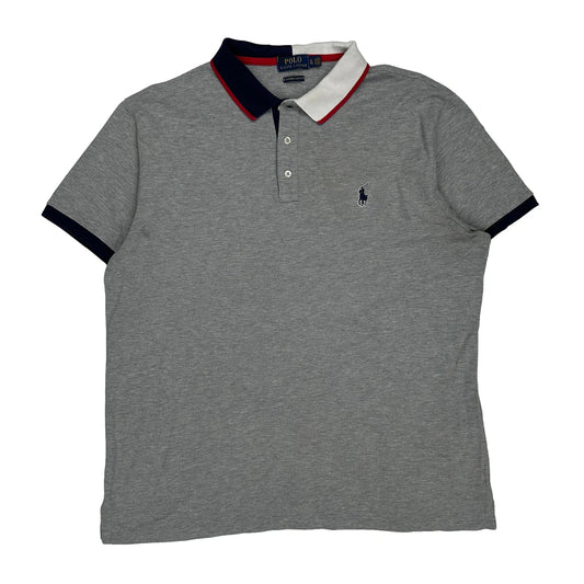 Polo By Ralph Lauren Slim Fit Polo Shirt - XL Grey Cotton
