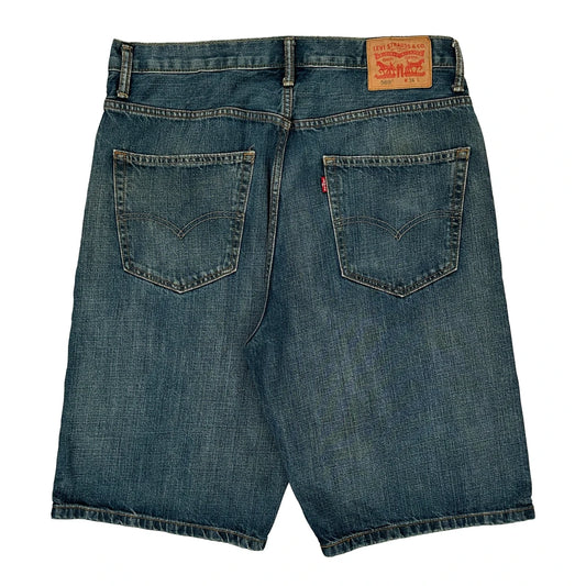 569 Levis Denim Shorts - 35W 11L Blue Cotton