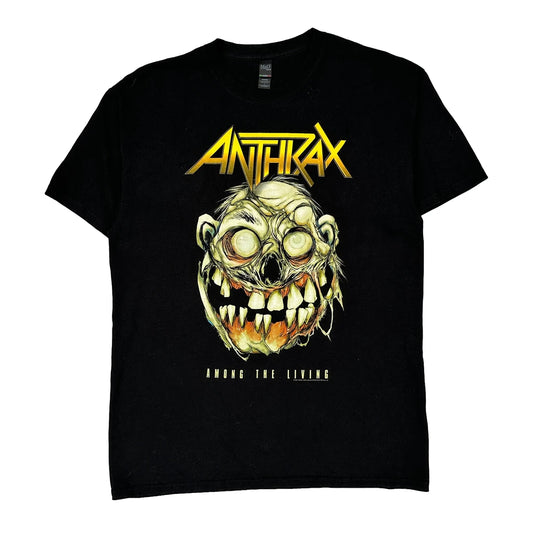 Anthrax Graphic T-Shirt - Large Black Cotton