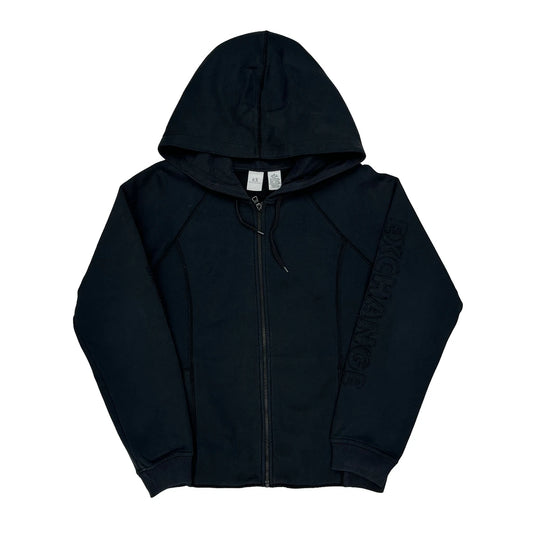 Vintage Armani Exchange Hoodie - Medium Black Cotton
